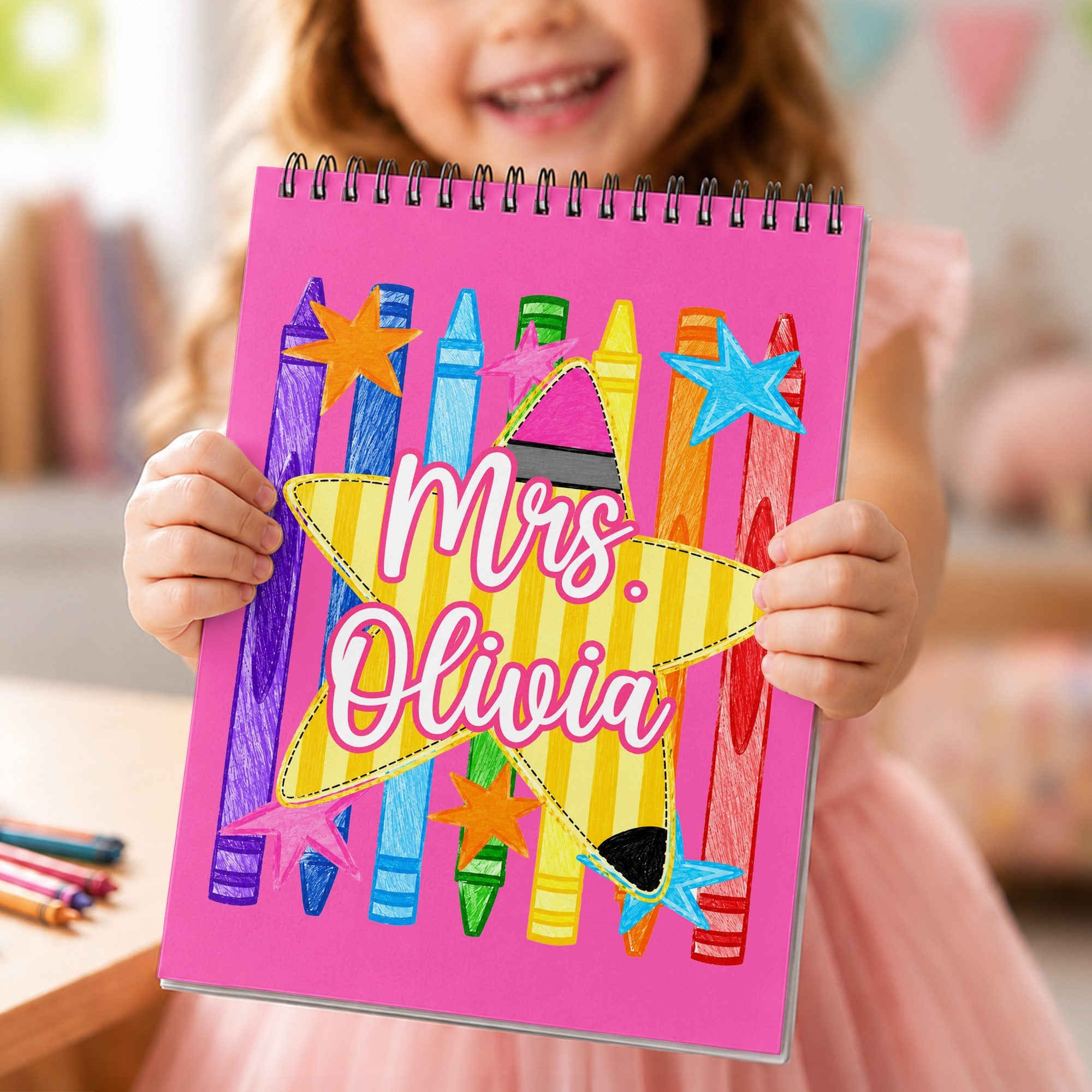 Personalized Sketch Book Custom Name Gift for Teachers