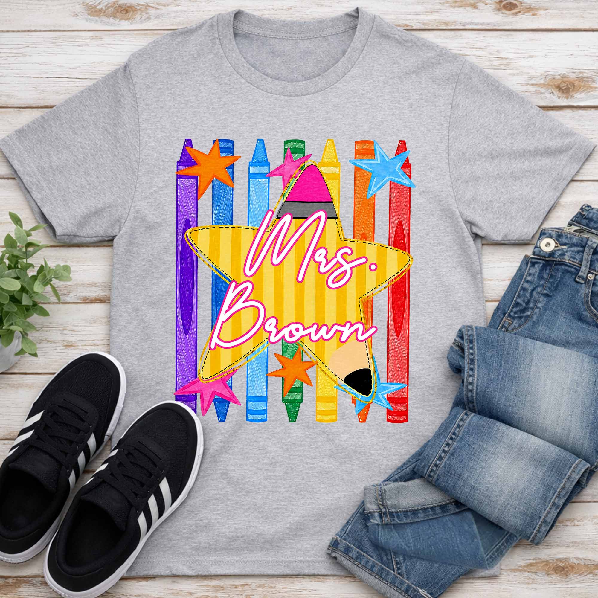 Personalized Teacher T-Shirt Hoodie Custom Name Gift Idea Shirt GradoCreations