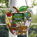 Personalized Mosaic Apple Suncatcher Gift for Teachers