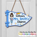 Personalized Welcome to My Classroom Wood Sign for Teacher