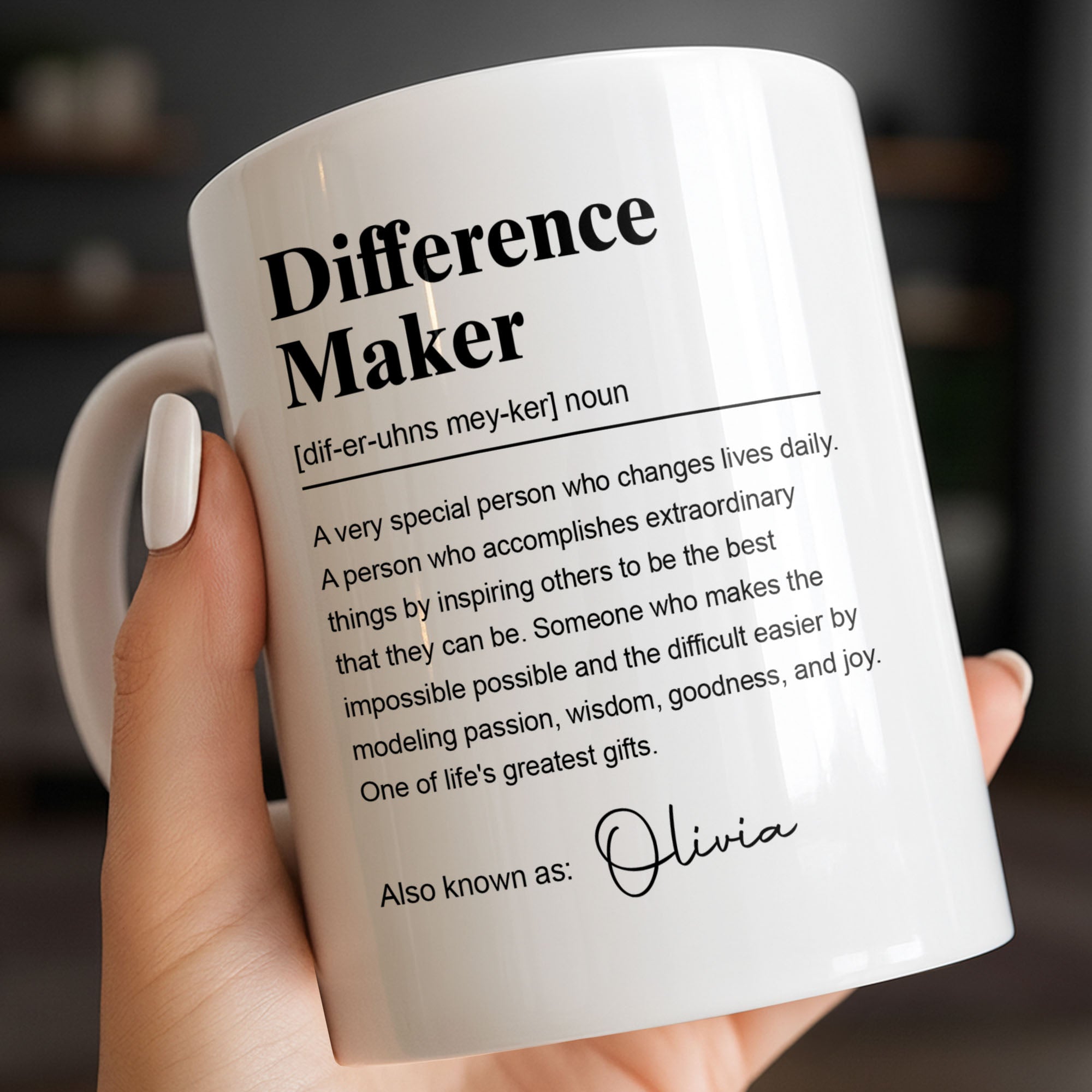 Personalized Teacher Coffee Mug Custom Definition Gift for Mentor Edge-to-edge Mug GradoCreations