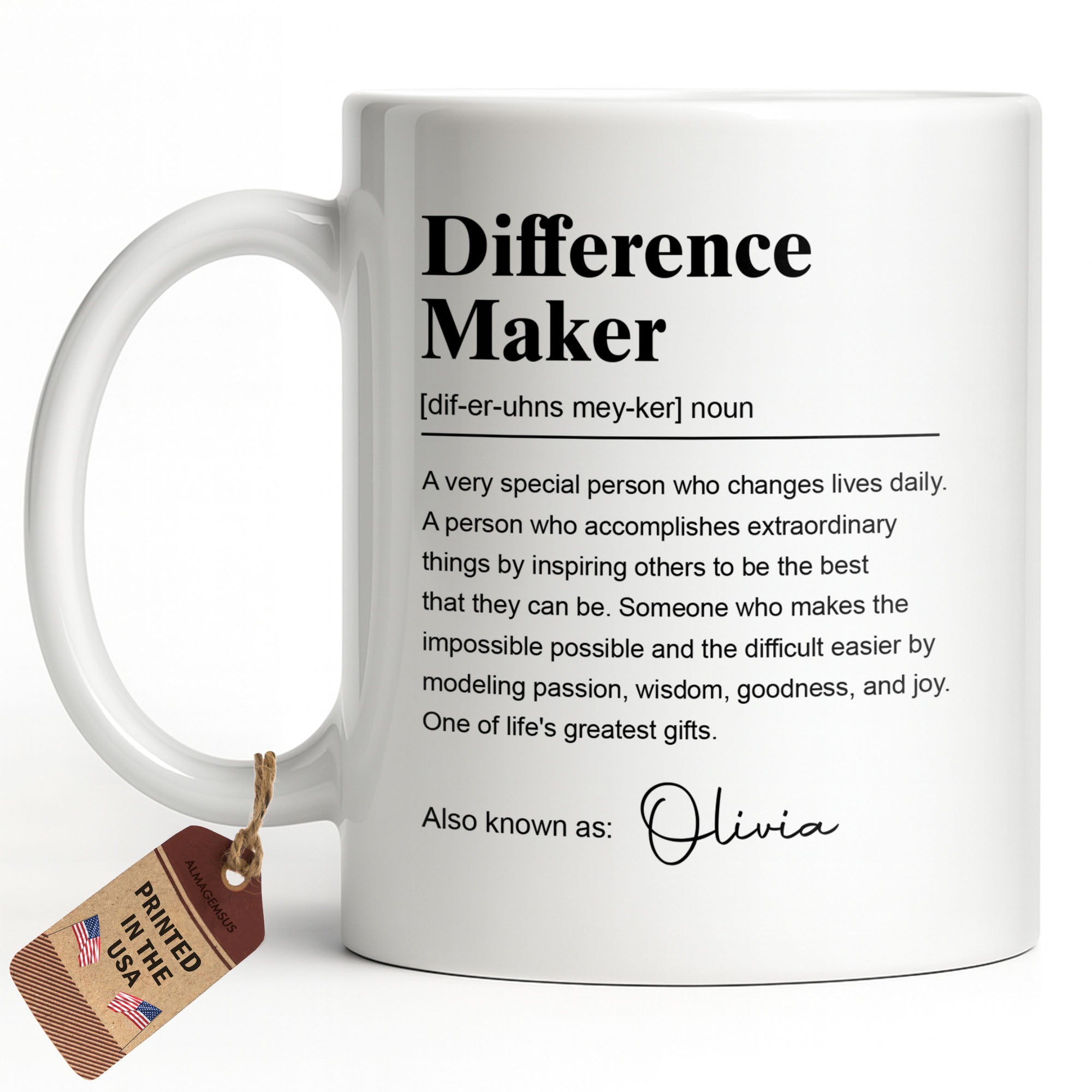 Personalized Teacher Coffee Mug Custom Definition Gift for Mentor Edge-to-edge Mug GradoCreations