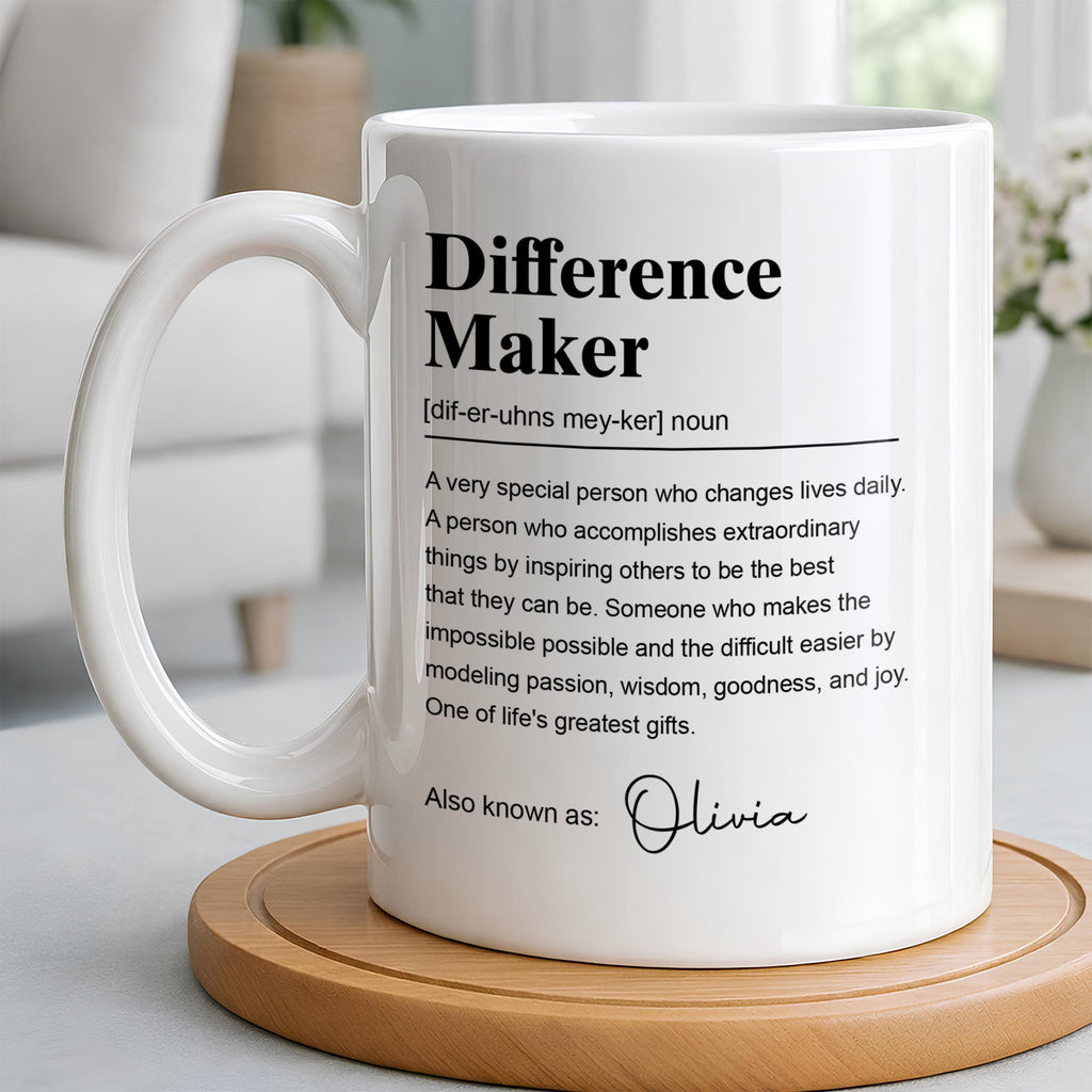 Personalized Teacher Coffee Mug Custom Definition Gift for Mentor Edge-to-edge Mug GradoCreations