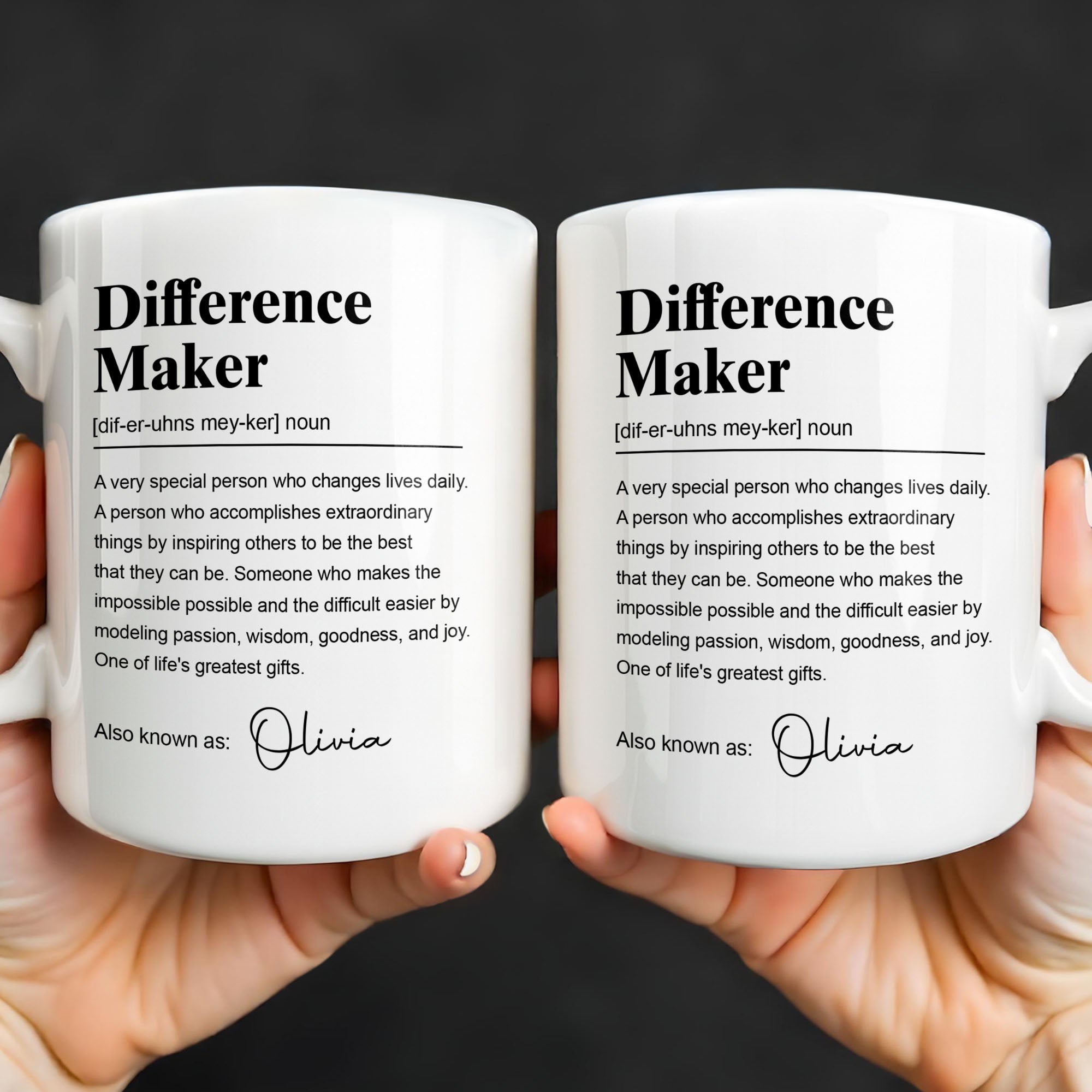 Personalized Teacher Coffee Mug Custom Definition Gift for Mentor Edge-to-edge Mug GradoCreations