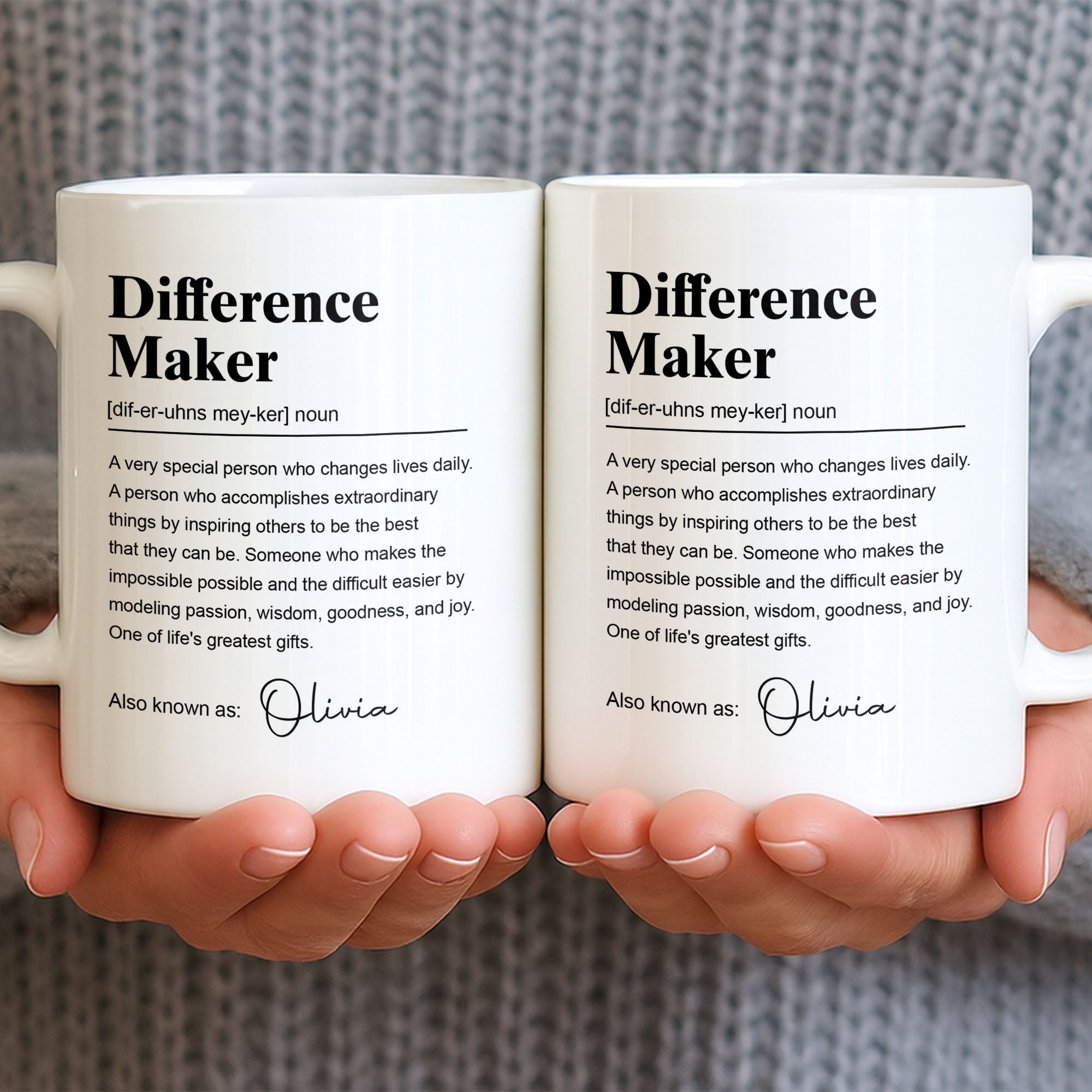 Personalized Teacher Coffee Mug Custom Definition Gift for Mentor Edge-to-edge Mug GradoCreations