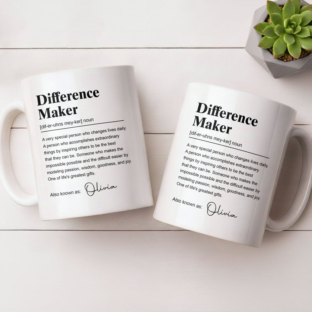 Personalized Teacher Coffee Mug Custom Definition Gift for Mentor Edge-to-edge Mug GradoCreations