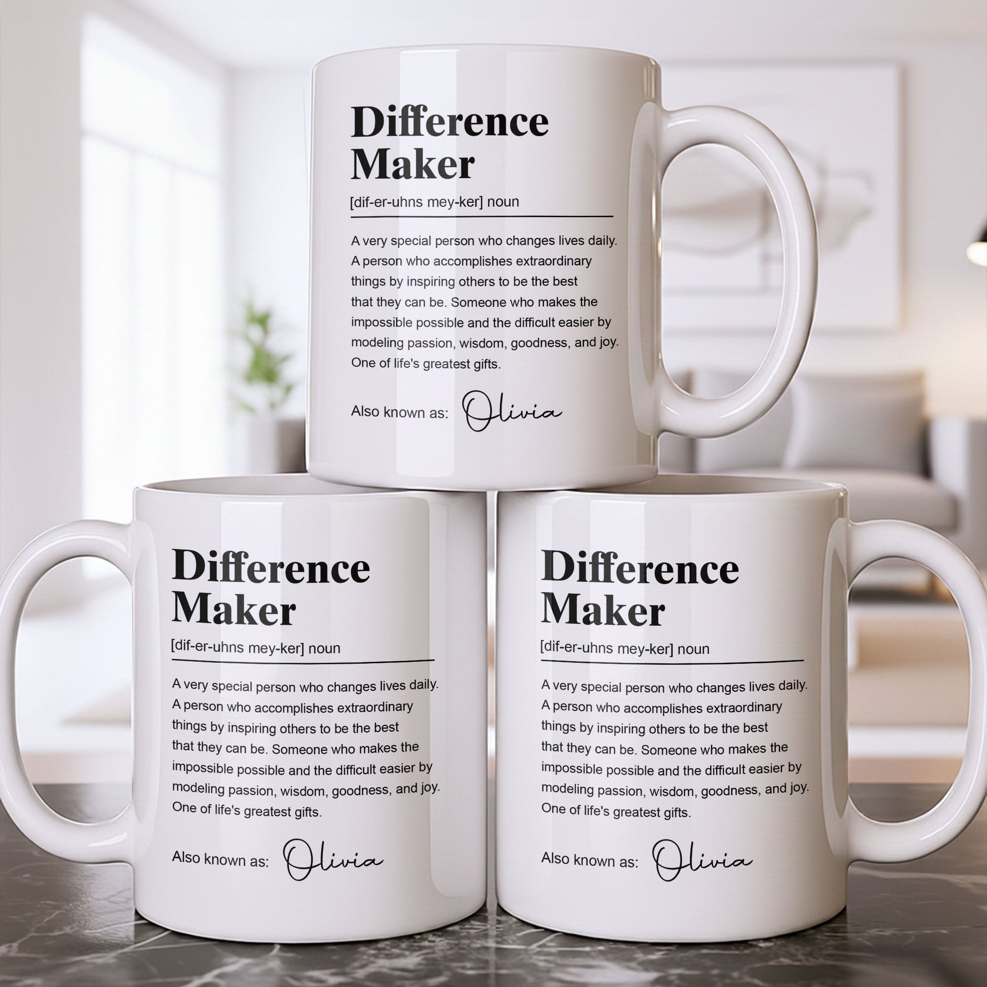 Personalized Teacher Coffee Mug Custom Definition Gift for Mentor Edge-to-edge Mug GradoCreations