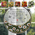 Personalized Stained Glass Suncatcher Custom Teacher Gift