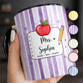 Personalized Apple Pencil Accent Mug Gift for Teacher