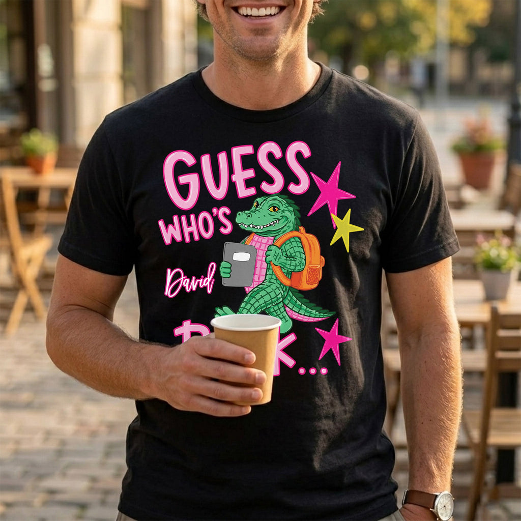 Personalized Alligator T-Shirt Custom Name Gift for Teacher T-Shirt Font and Back GradoCreations