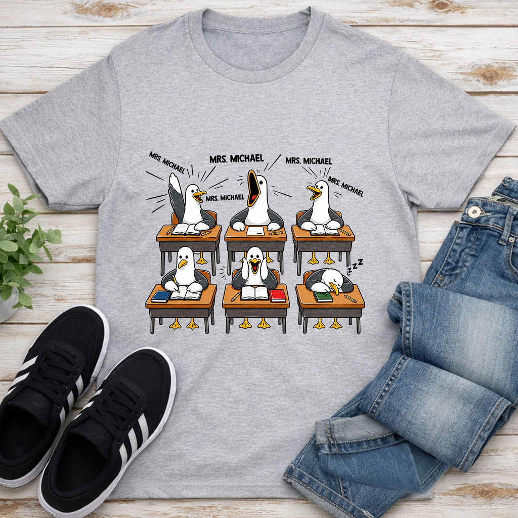 Personalized Funny Bird Classroom Design T-shirt & Hoodie Teacher Gift Shirt GradoCreations