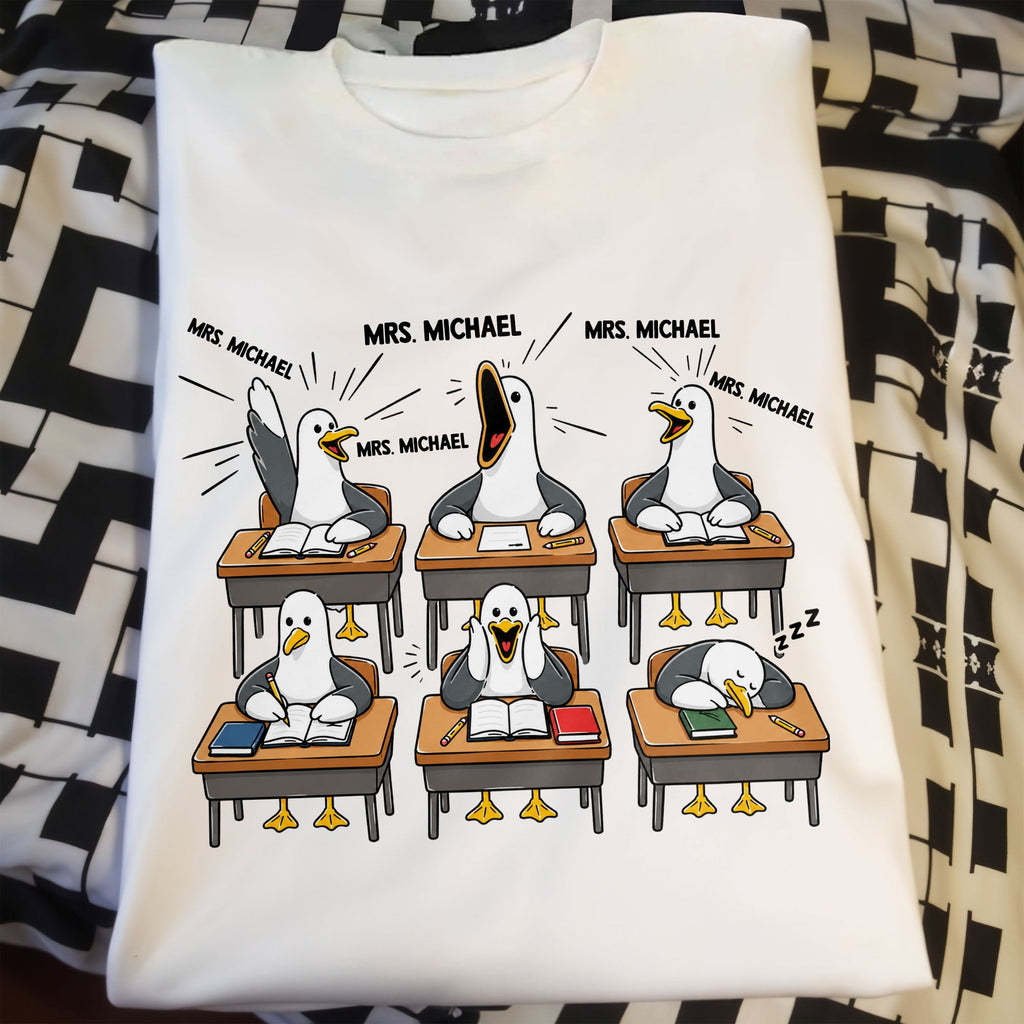 Personalized Funny Bird Classroom Design T-shirt & Hoodie Teacher Gift Shirt GradoCreations