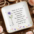 Personalized Custom Jewelry Dish with Birth Month Flower Gift for Teacher Jewelry Dish GradoCreations