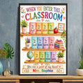Personalized Teacher Heart Message Vertical Poster Custom Gift