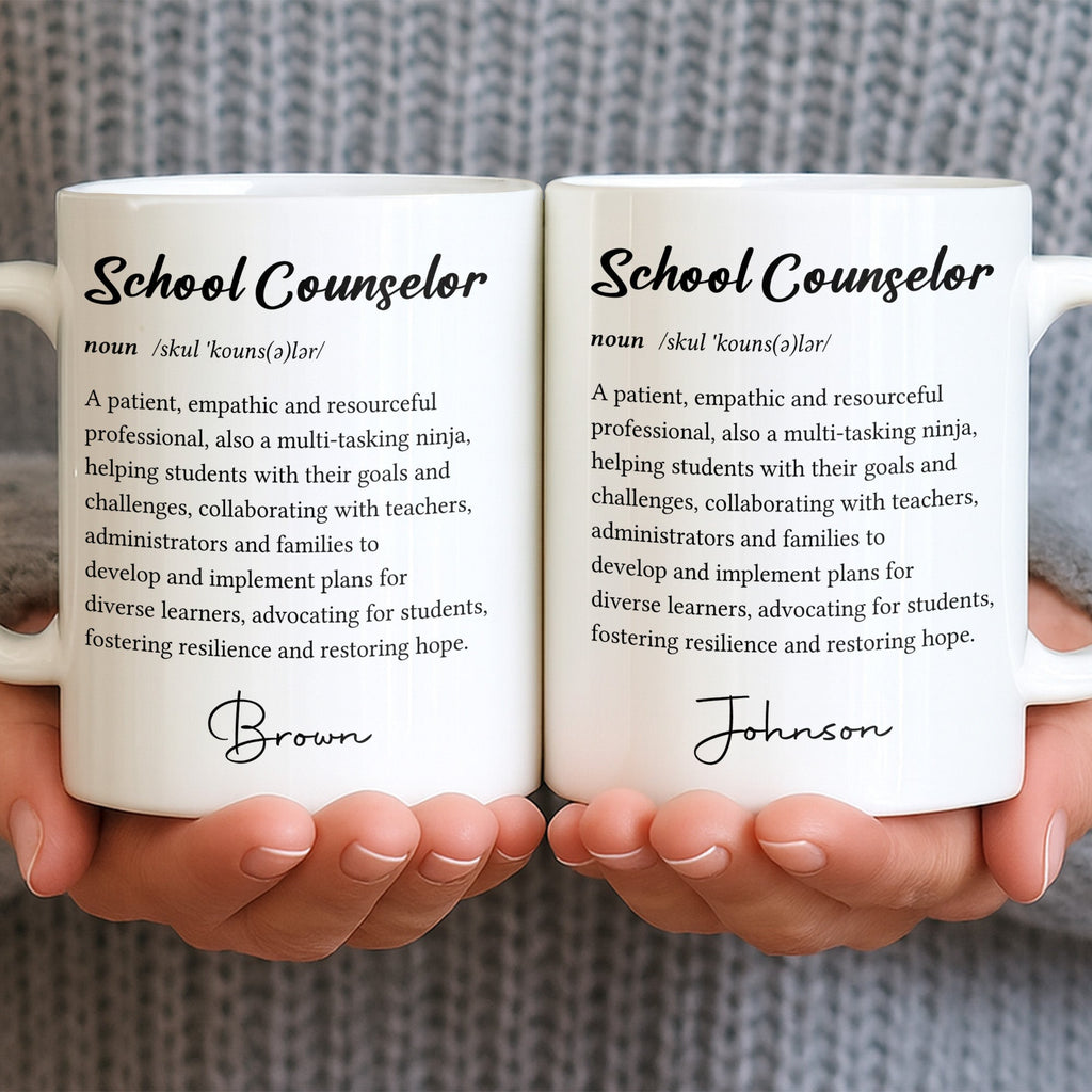 Personalized School Counselor Mug Custom Definition Gift Edge-to-edge Mug GradoCreations