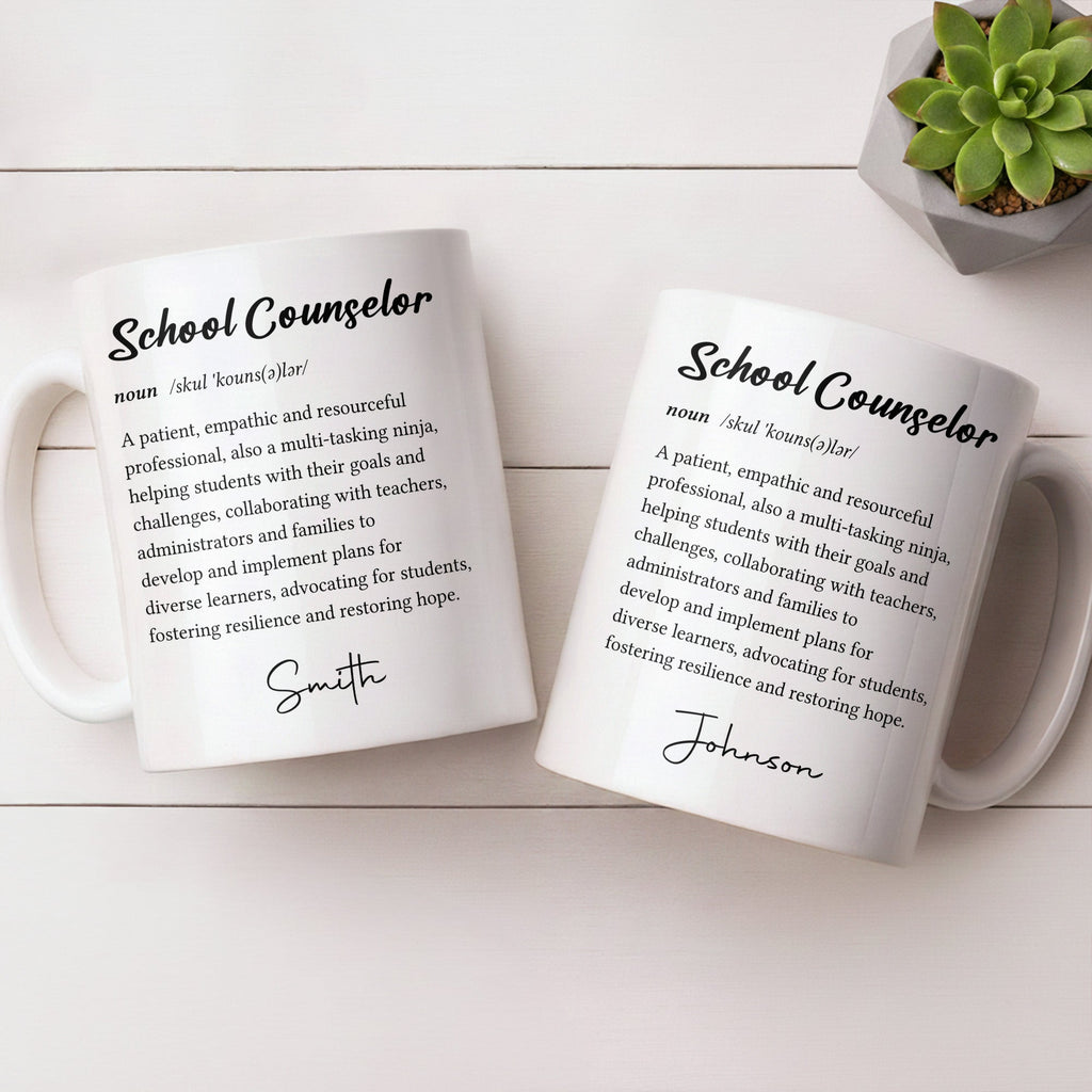 Personalized School Counselor Mug Custom Definition Gift Edge-to-edge Mug GradoCreations