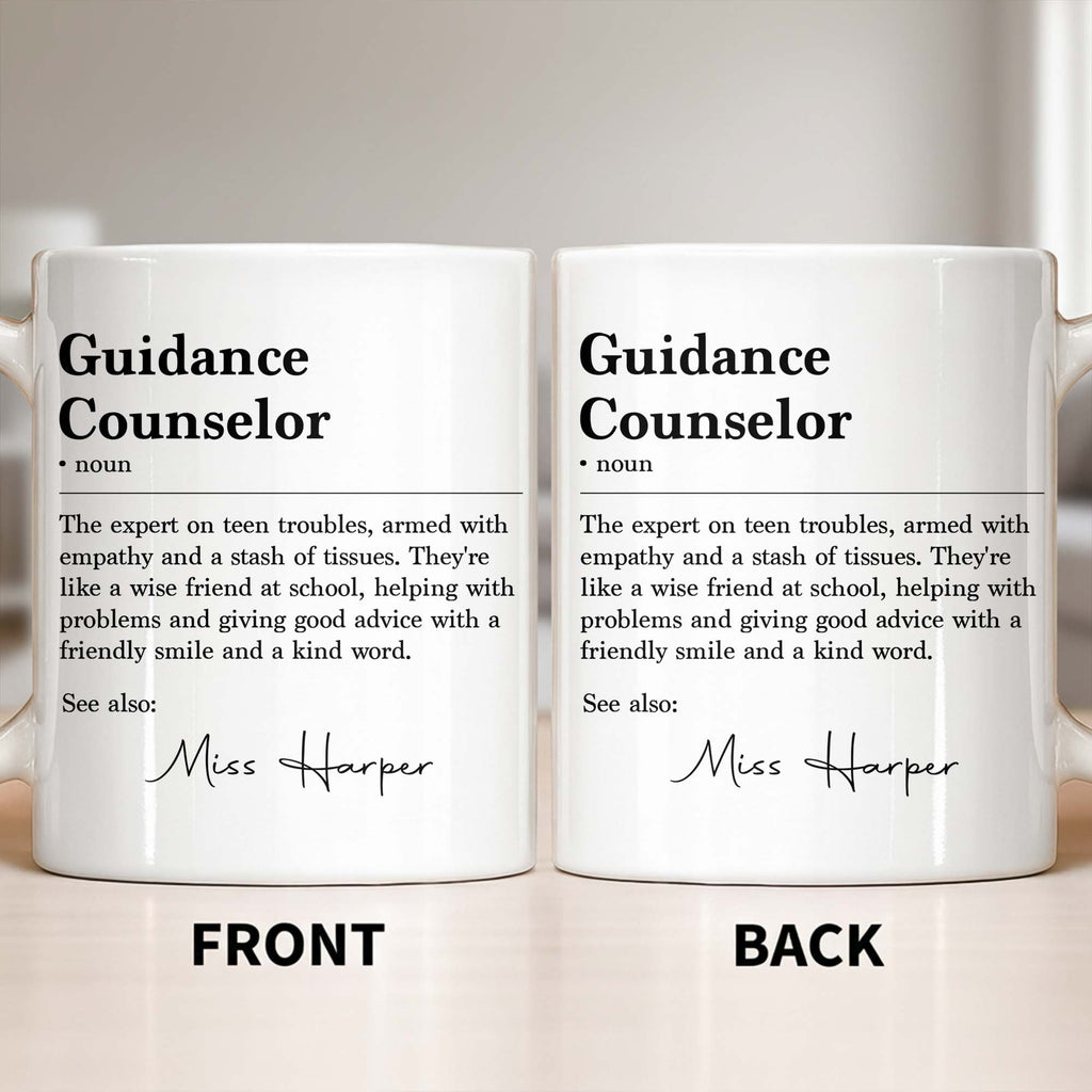 Personalized Guidance Counselor Coffee Mug Gift for Teacher Edge-to-edge Mug GradoCreations