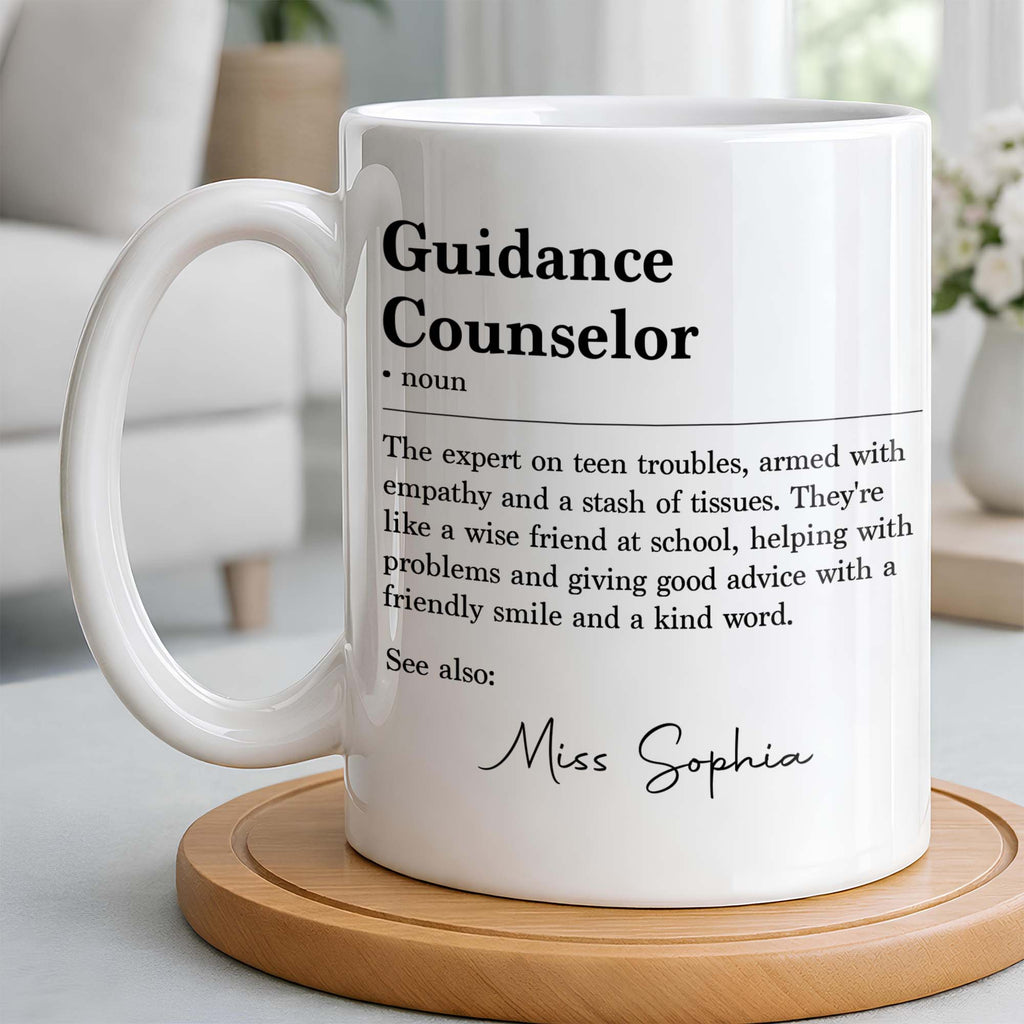 Personalized Guidance Counselor Coffee Mug Gift for Teacher Edge-to-edge Mug GradoCreations