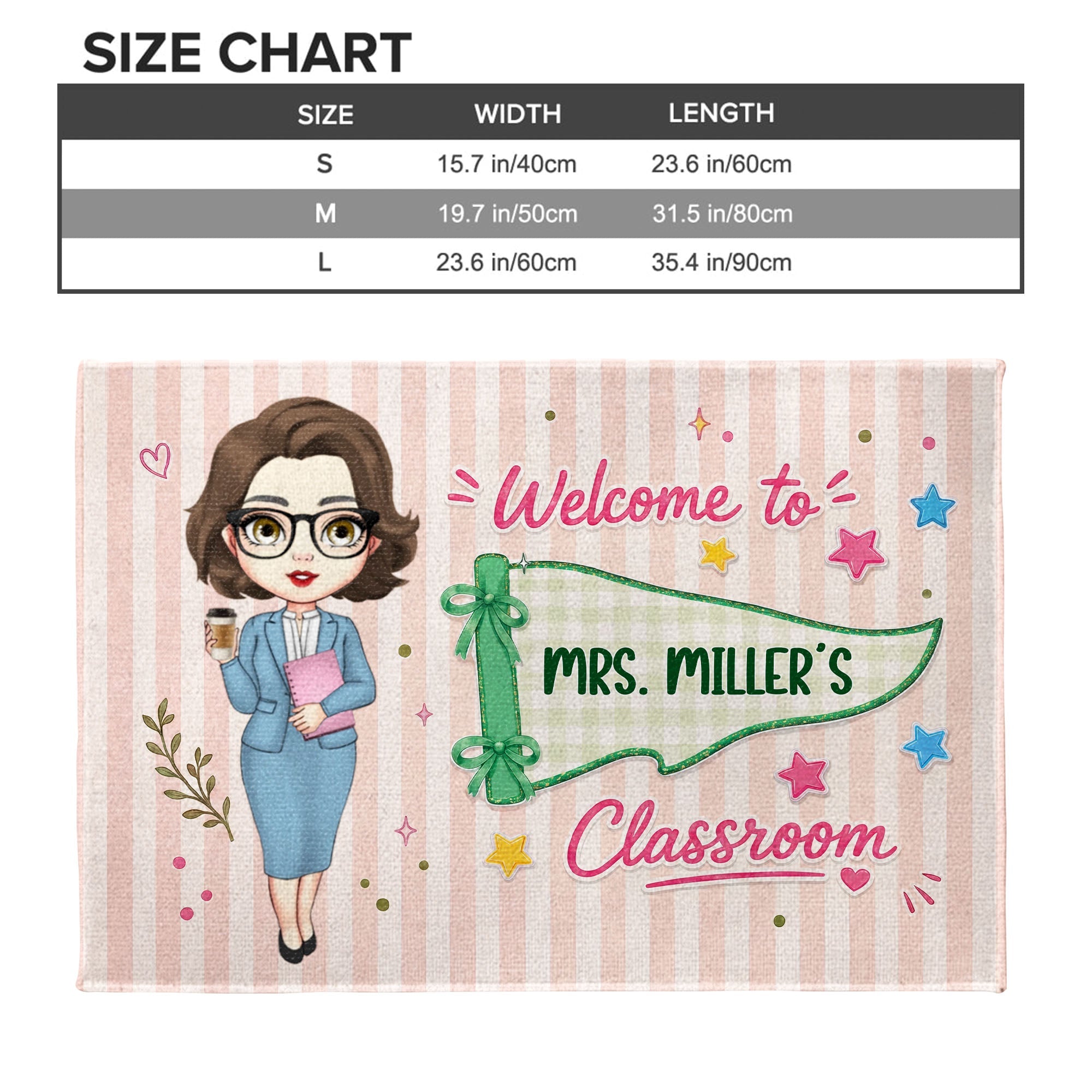 Personalized Teacher Doormat Welcome To My Classroom Gift Doormat GradoCreations