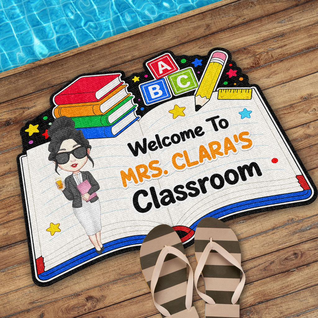 Personalized Teacher Welcome Doormat Custom Name Classroom Gift Doormat GradoCreations