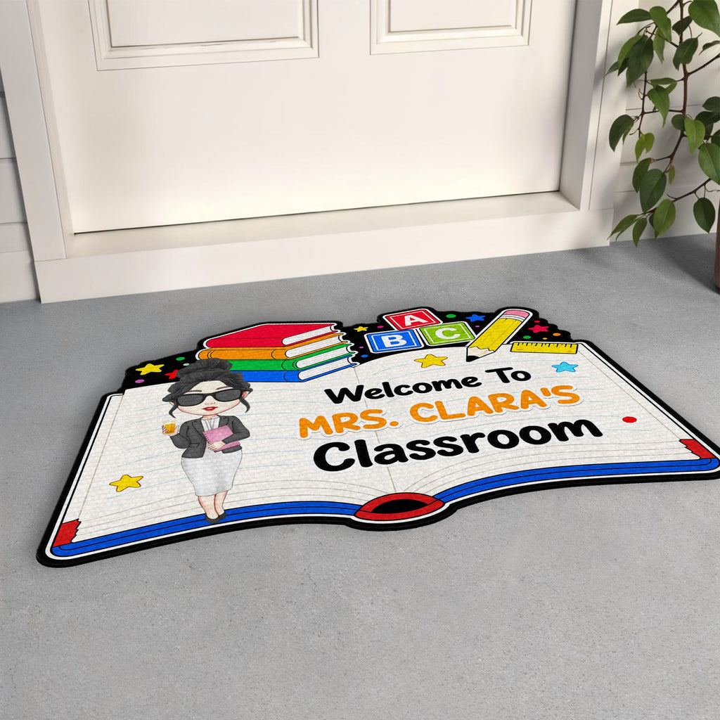 Personalized Teacher Welcome Doormat Custom Name Classroom Gift Doormat GradoCreations