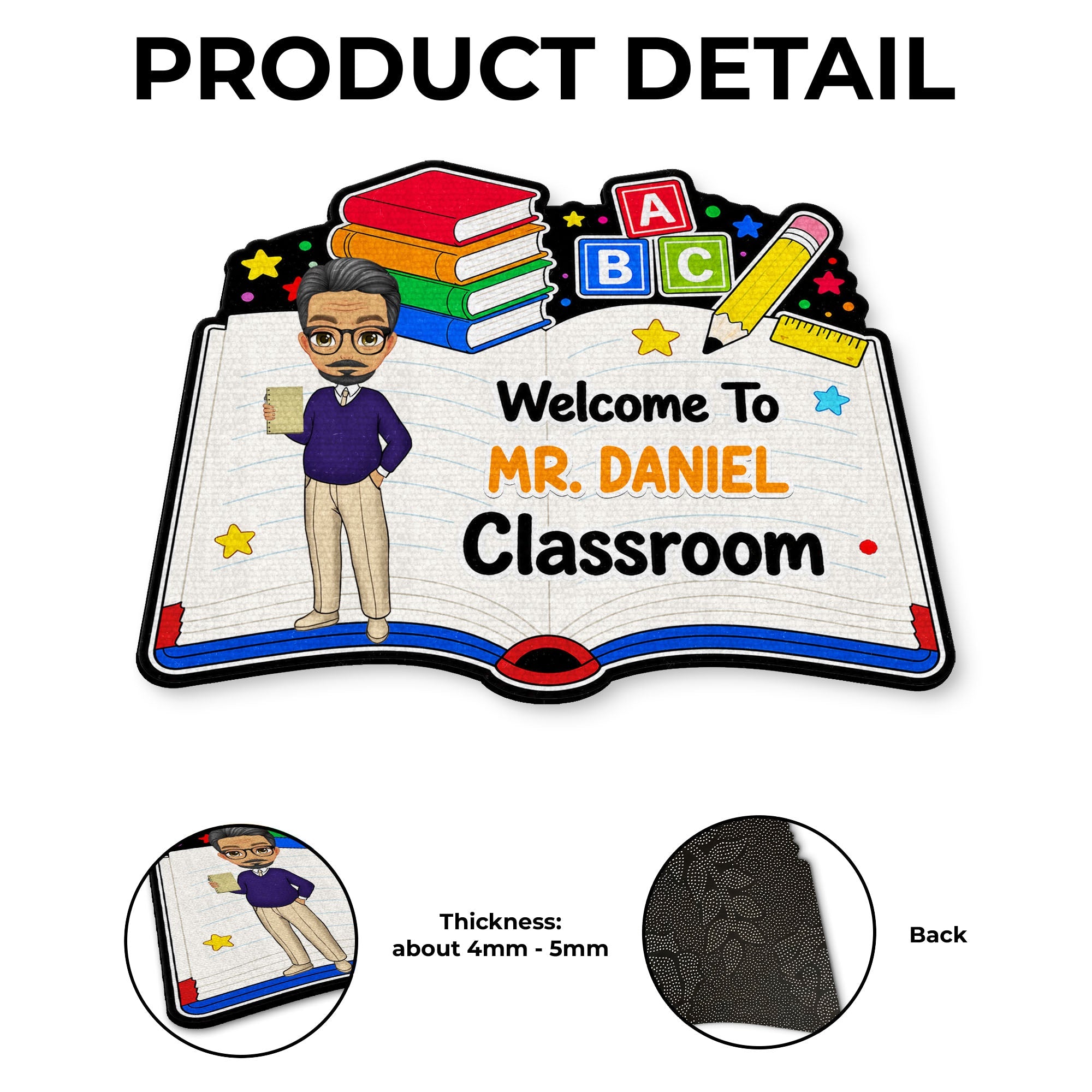 Personalized Teacher Welcome Doormat Custom Name Classroom Gift Doormat GradoCreations