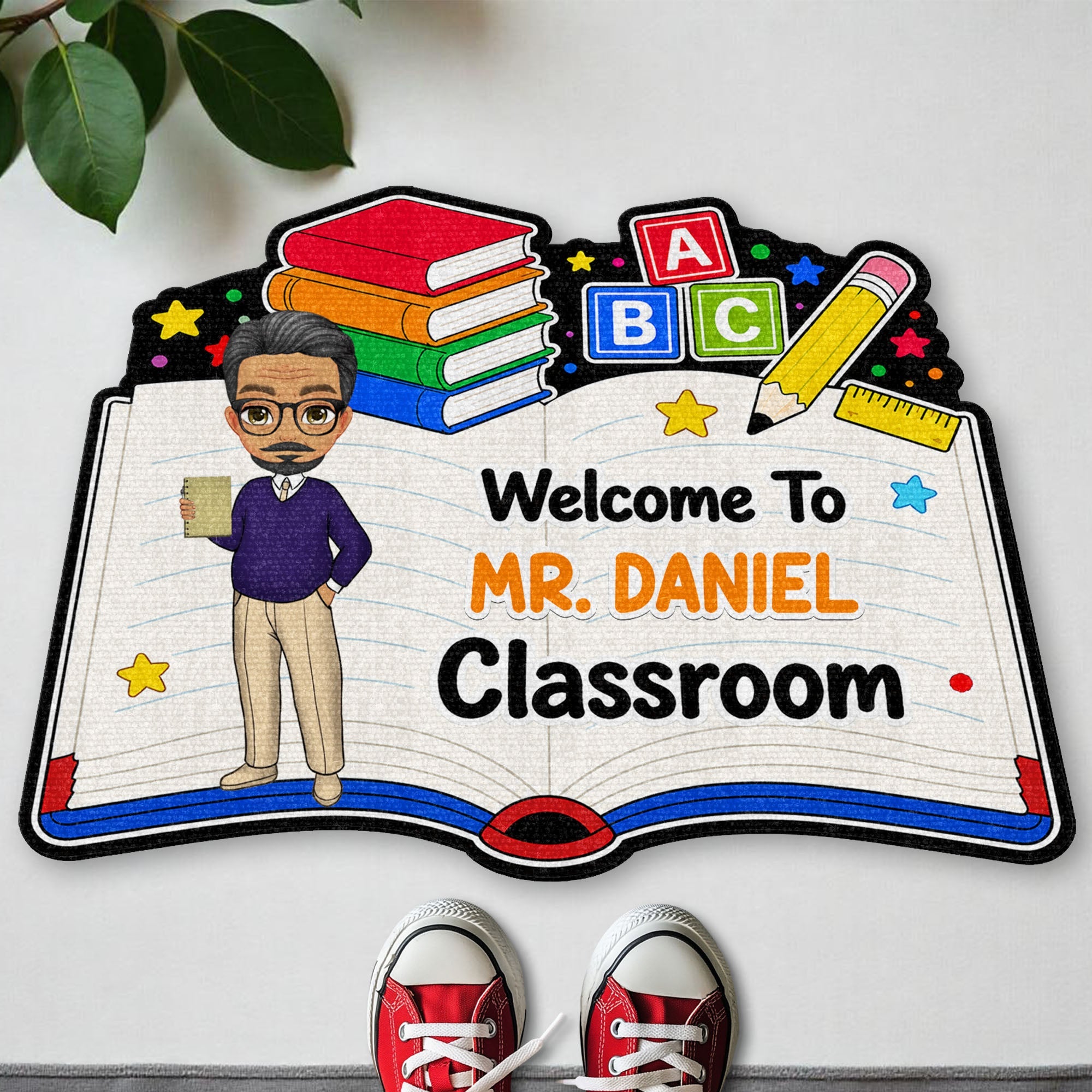Personalized Teacher Welcome Doormat Custom Name Classroom Gift Doormat GradoCreations