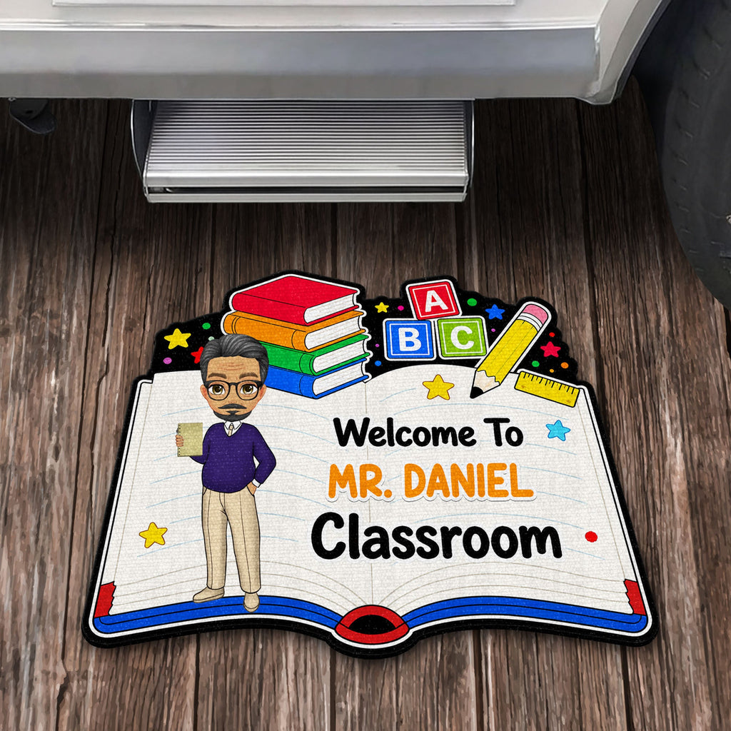 Personalized Teacher Welcome Doormat Custom Name Classroom Gift Doormat GradoCreations