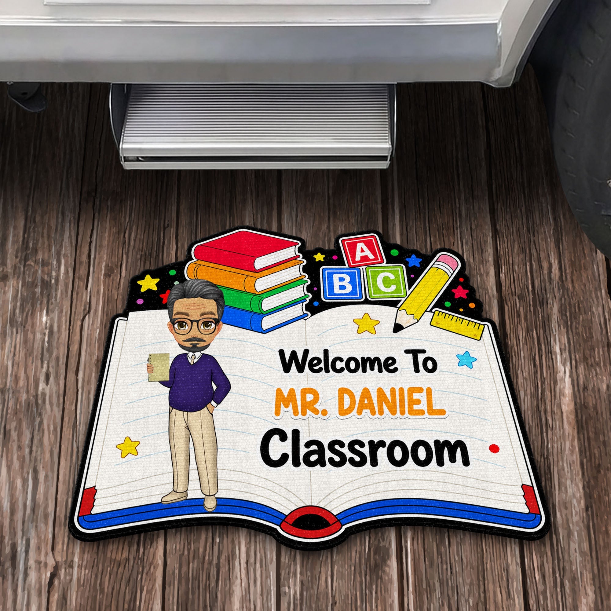 Personalized Teacher Welcome Doormat Custom Name Classroom Gift Doormat GradoCreations