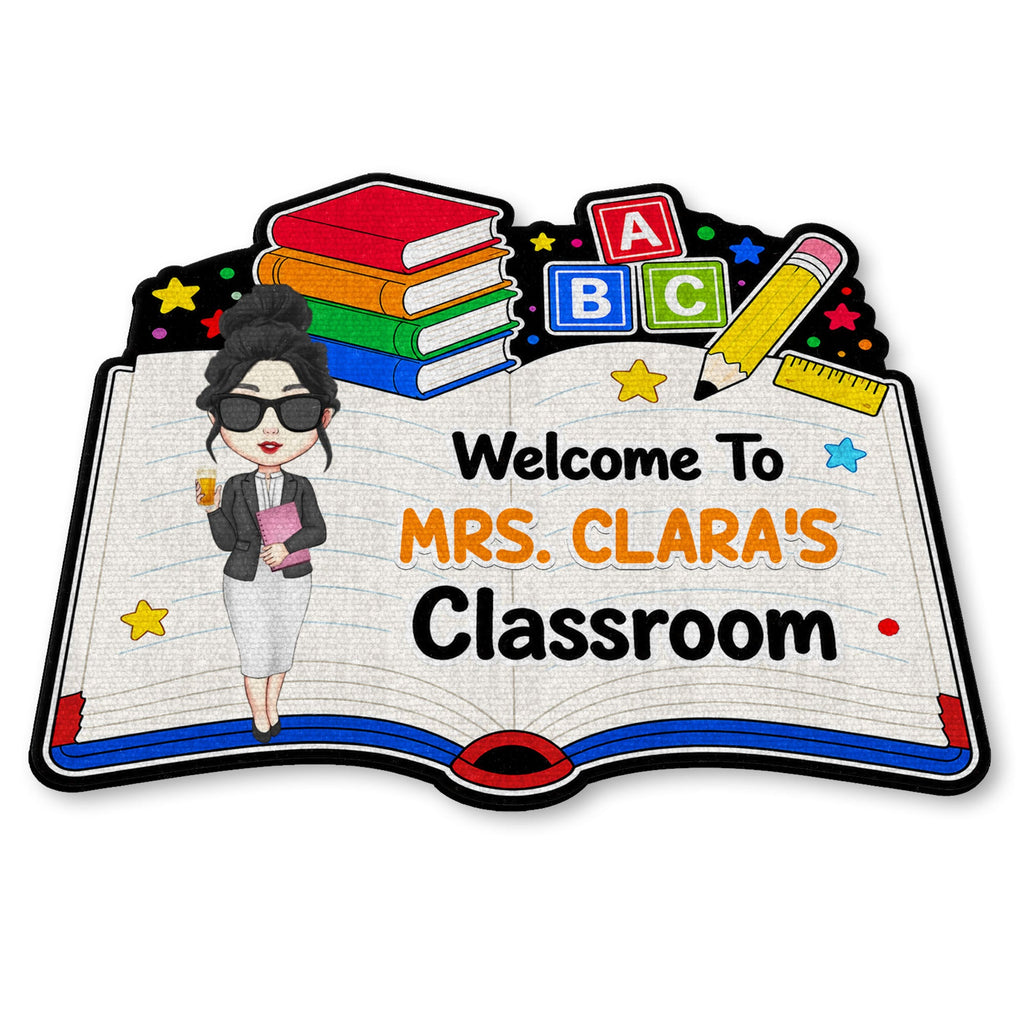 Personalized Teacher Welcome Doormat Custom Name Classroom Gift Doormat GradoCreations
