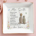 Personalized Jewelry Dish Thank You Gift for Teacher Ceramic
