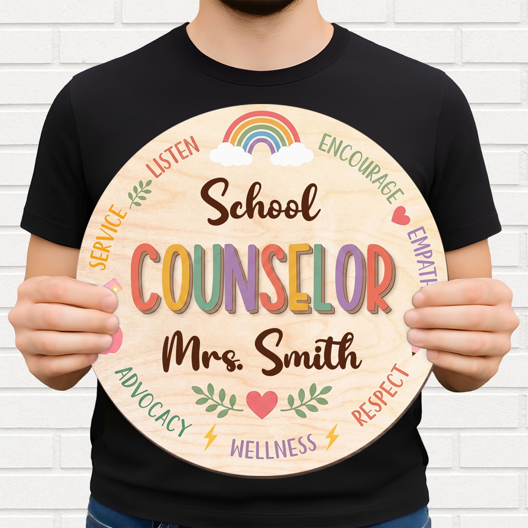 Personalized Custom Wood Sign for School Counselor Office Decor