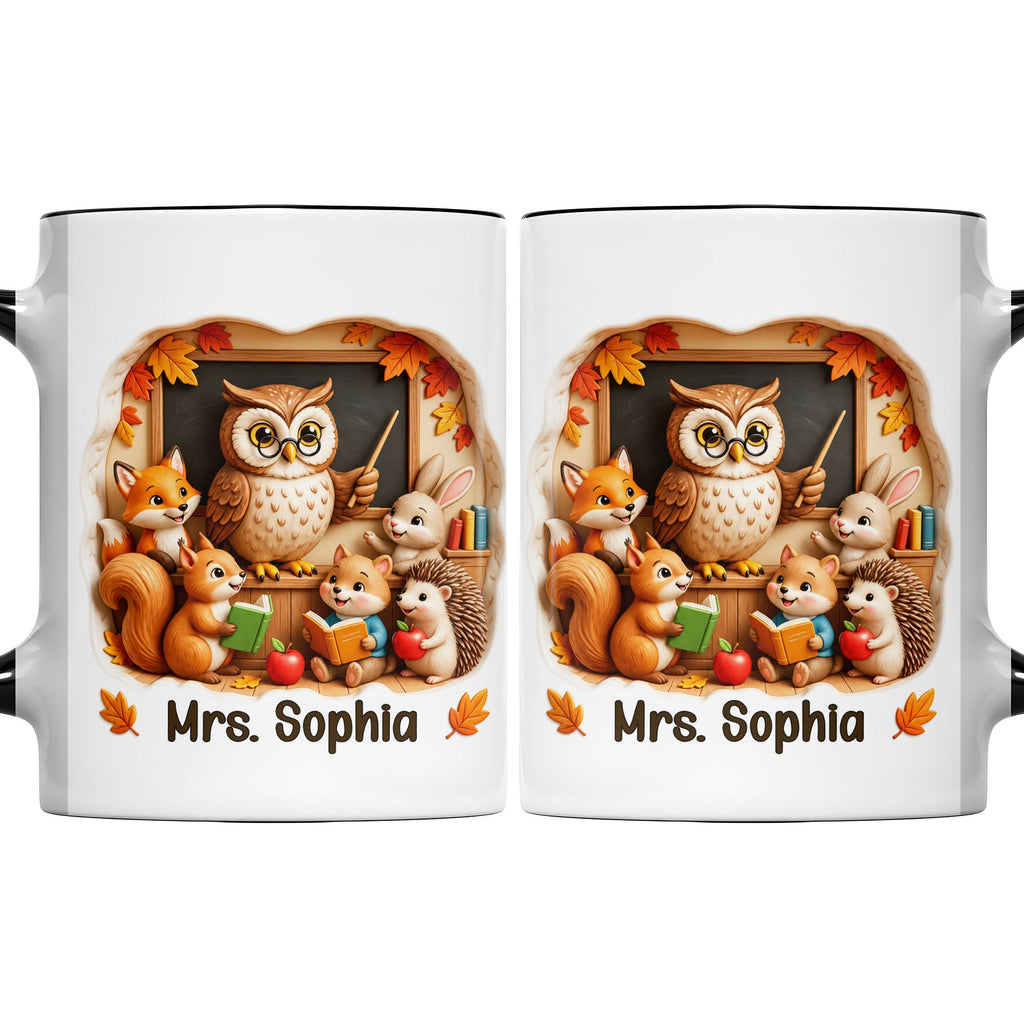 Personalized Teacher Mug Custom Name Accent Coffee Cup Gift