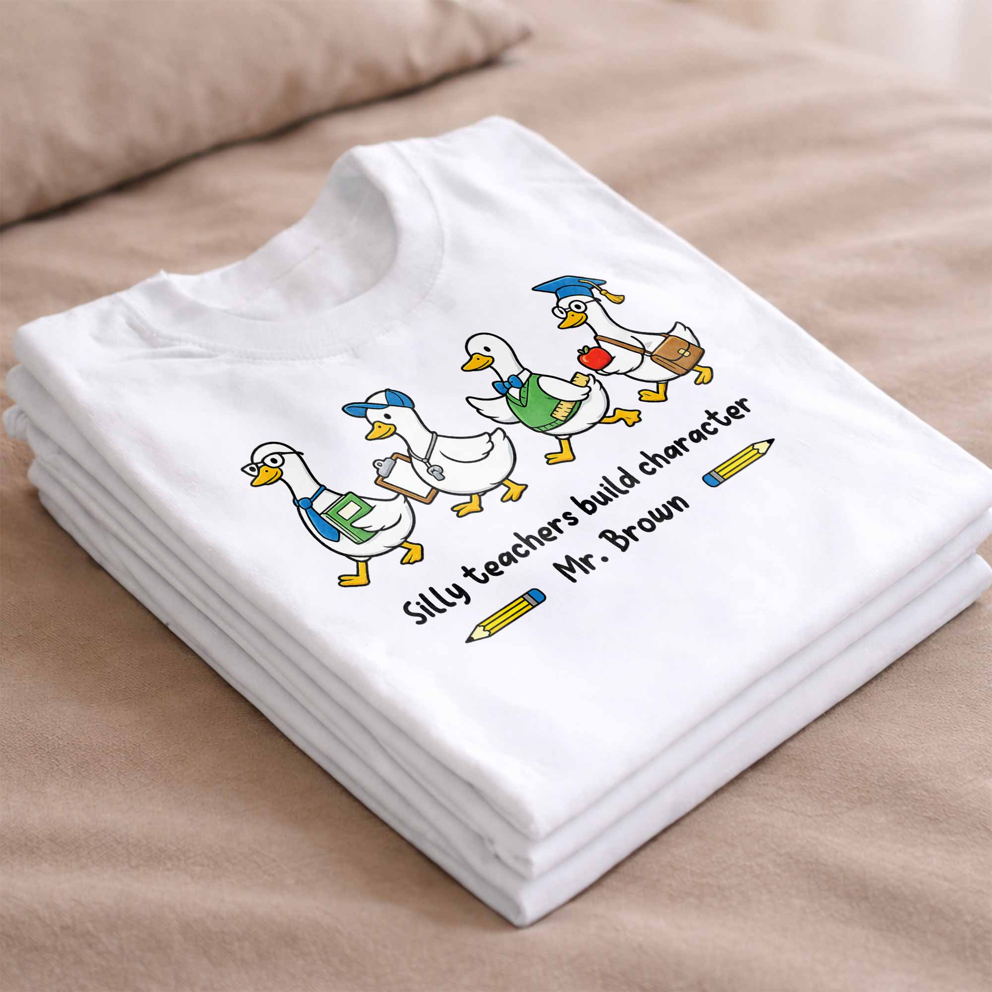 Personalized Teacher T-shirt Custom Name Gift for Educators Shirt GradoCreations