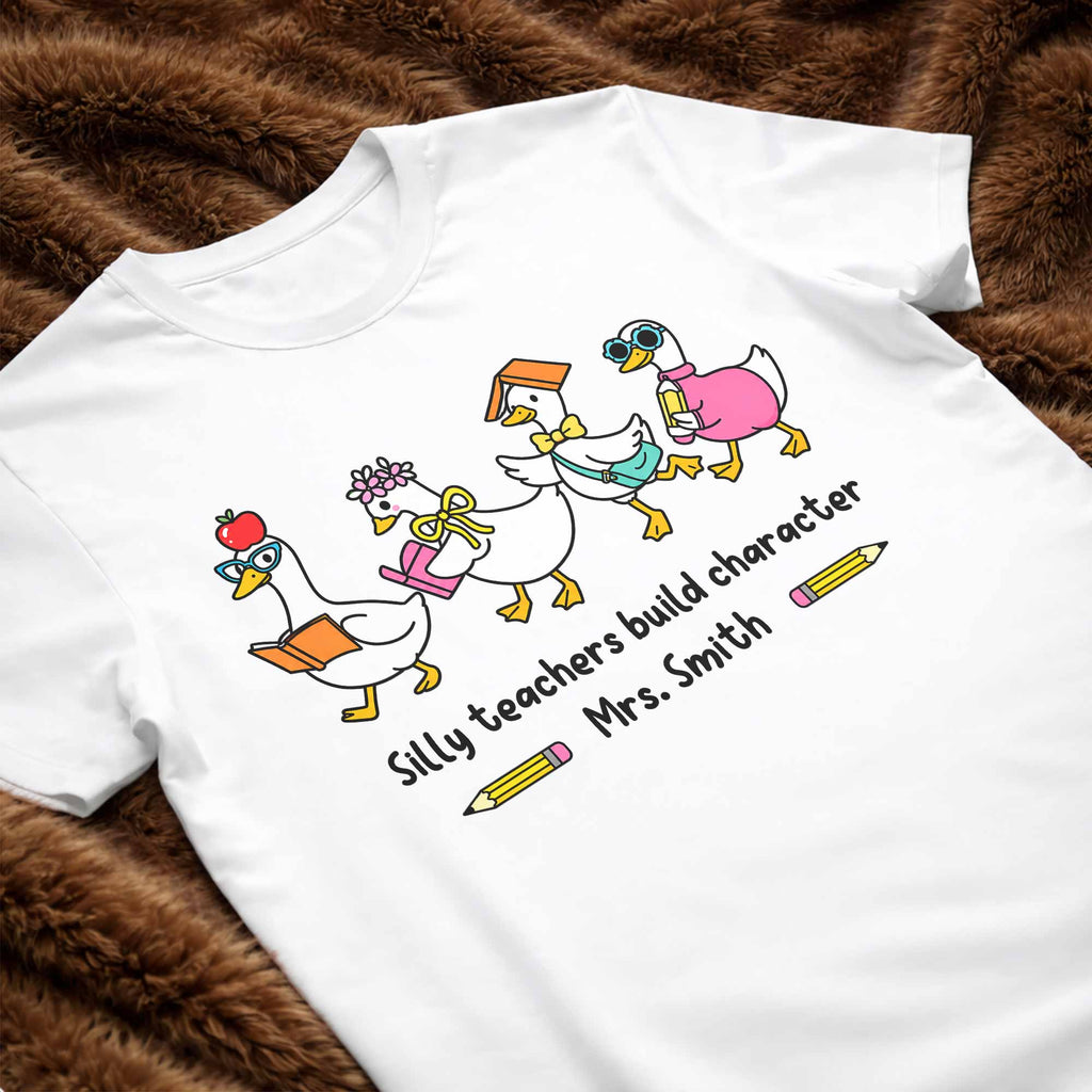 Personalized Teacher T-shirt Custom Name Gift for Educators Shirt GradoCreations