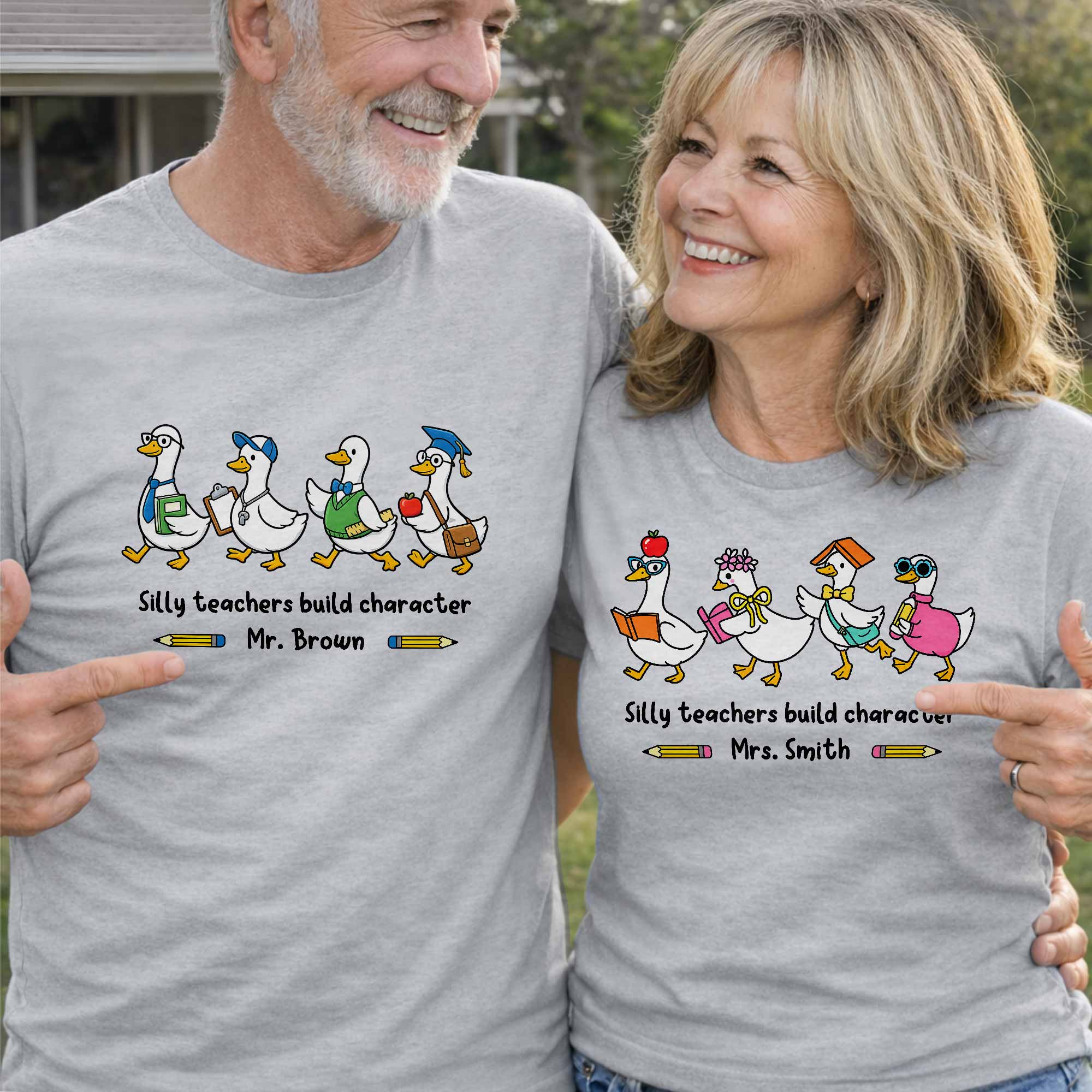 Personalized Teacher T-shirt Custom Name Gift for Educators Shirt GradoCreations