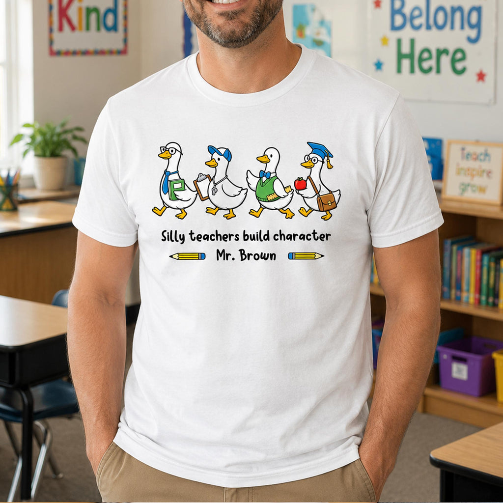 Personalized Teacher T-shirt Custom Name Gift for Educators Shirt GradoCreations