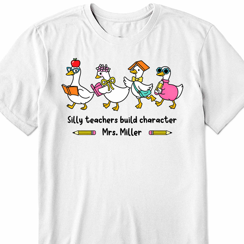 Personalized Teacher T-shirt Custom Name Gift for Educators Shirt GradoCreations