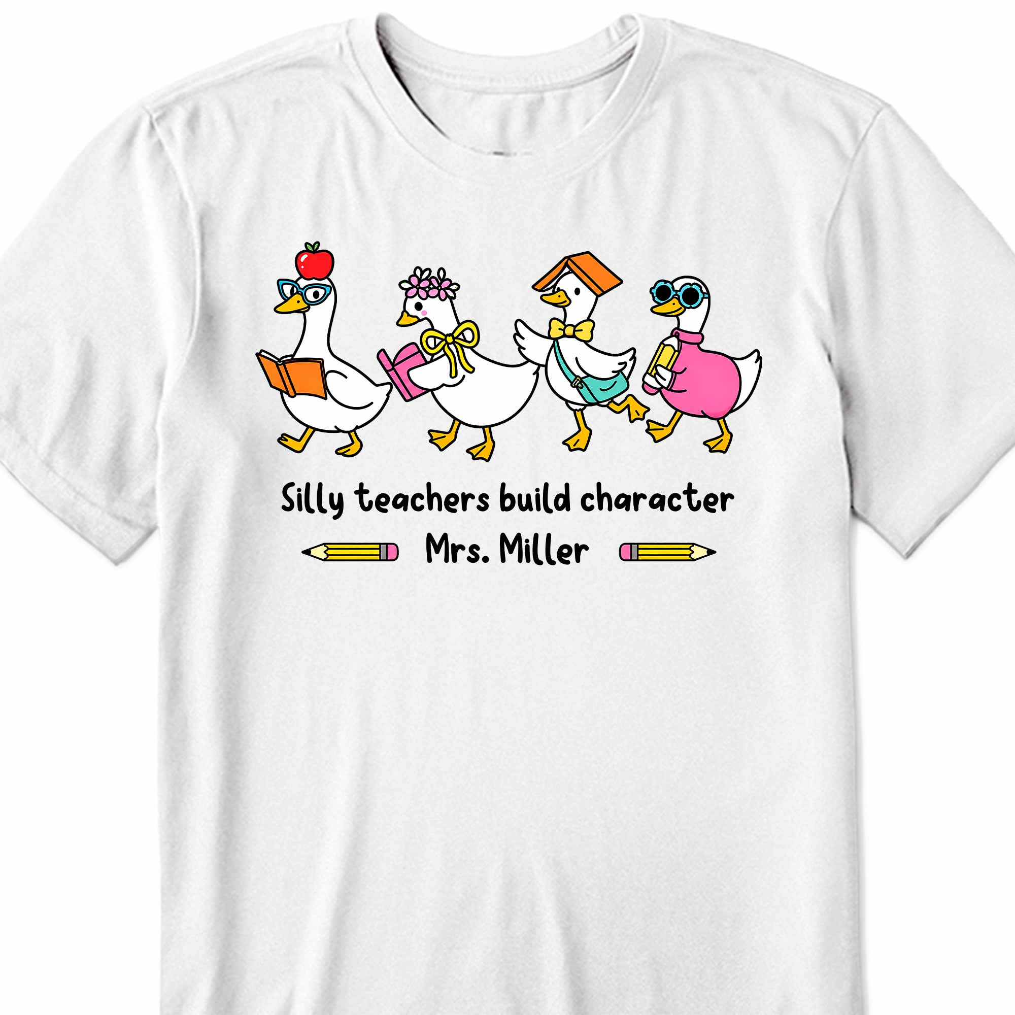 Personalized Teacher T-shirt Custom Name Gift for Educators Shirt GradoCreations