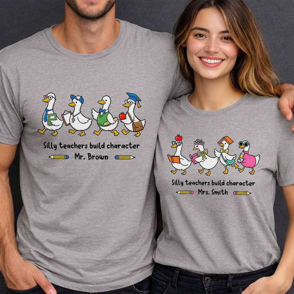Personalized Teacher T-shirt Custom Name Gift for Educators Shirt GradoCreations