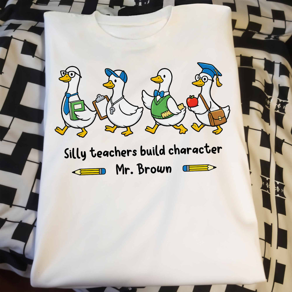 Personalized Teacher T-shirt Custom Name Gift for Educators Shirt GradoCreations