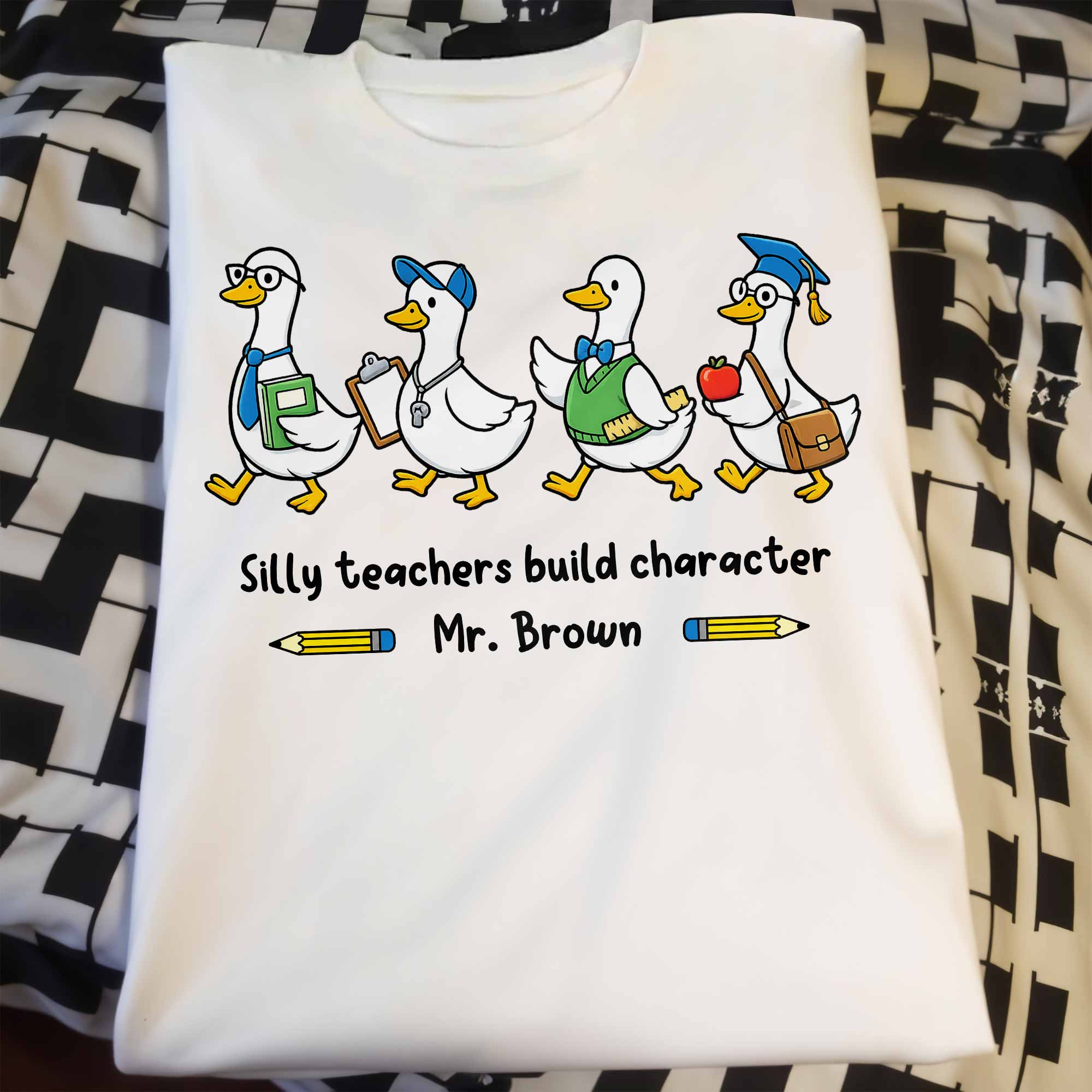 Personalized Teacher T-shirt Custom Name Gift for Educators Shirt GradoCreations
