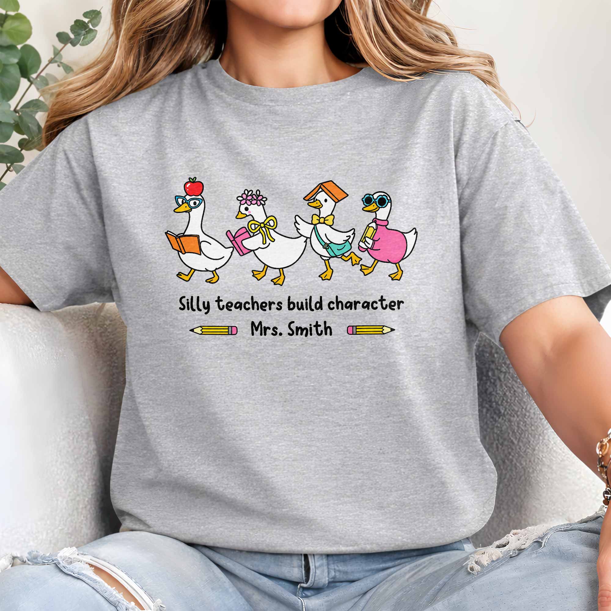 Personalized Teacher T-shirt Custom Name Gift for Educators Shirt GradoCreations