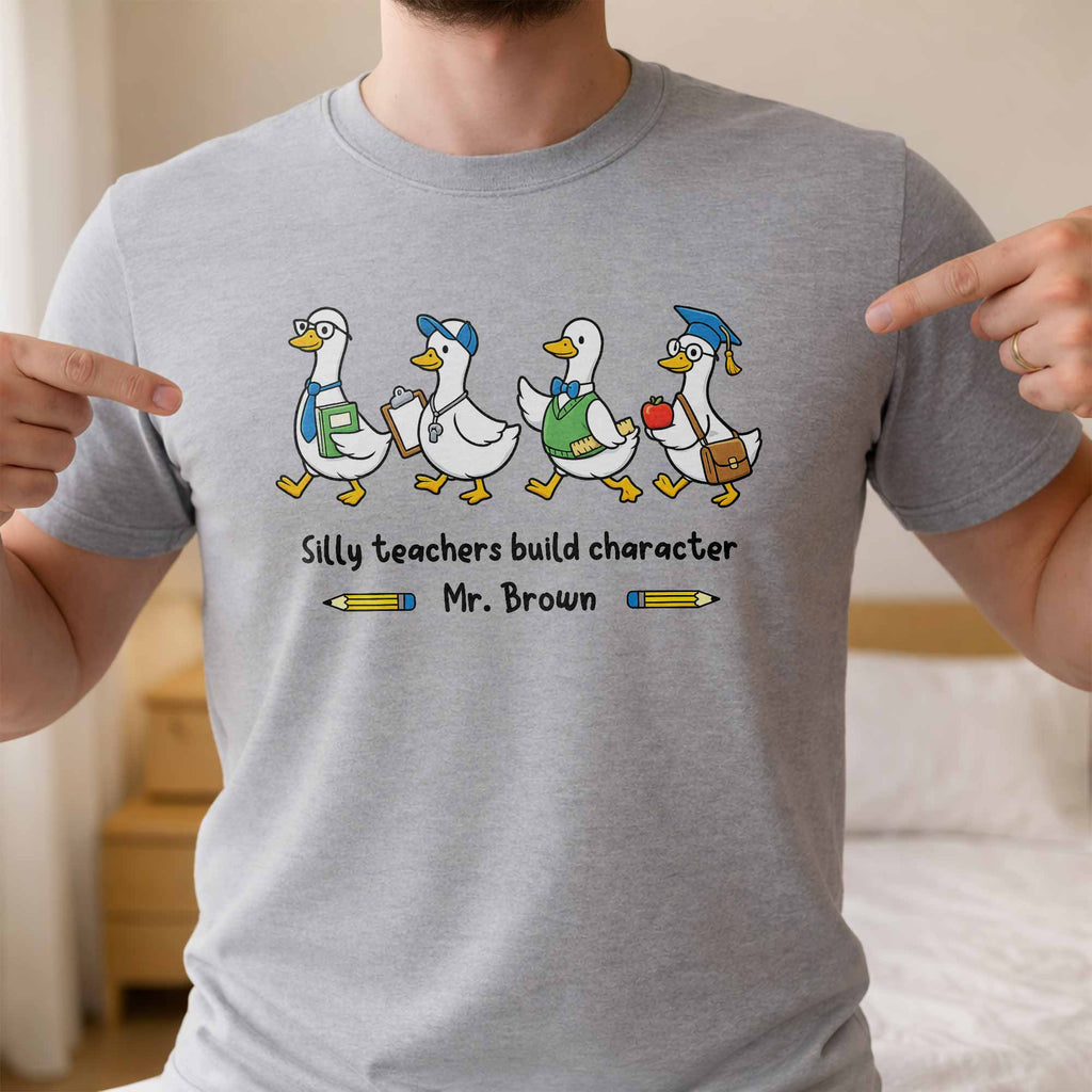 Personalized Teacher T-shirt Custom Name Gift for Educators Shirt GradoCreations