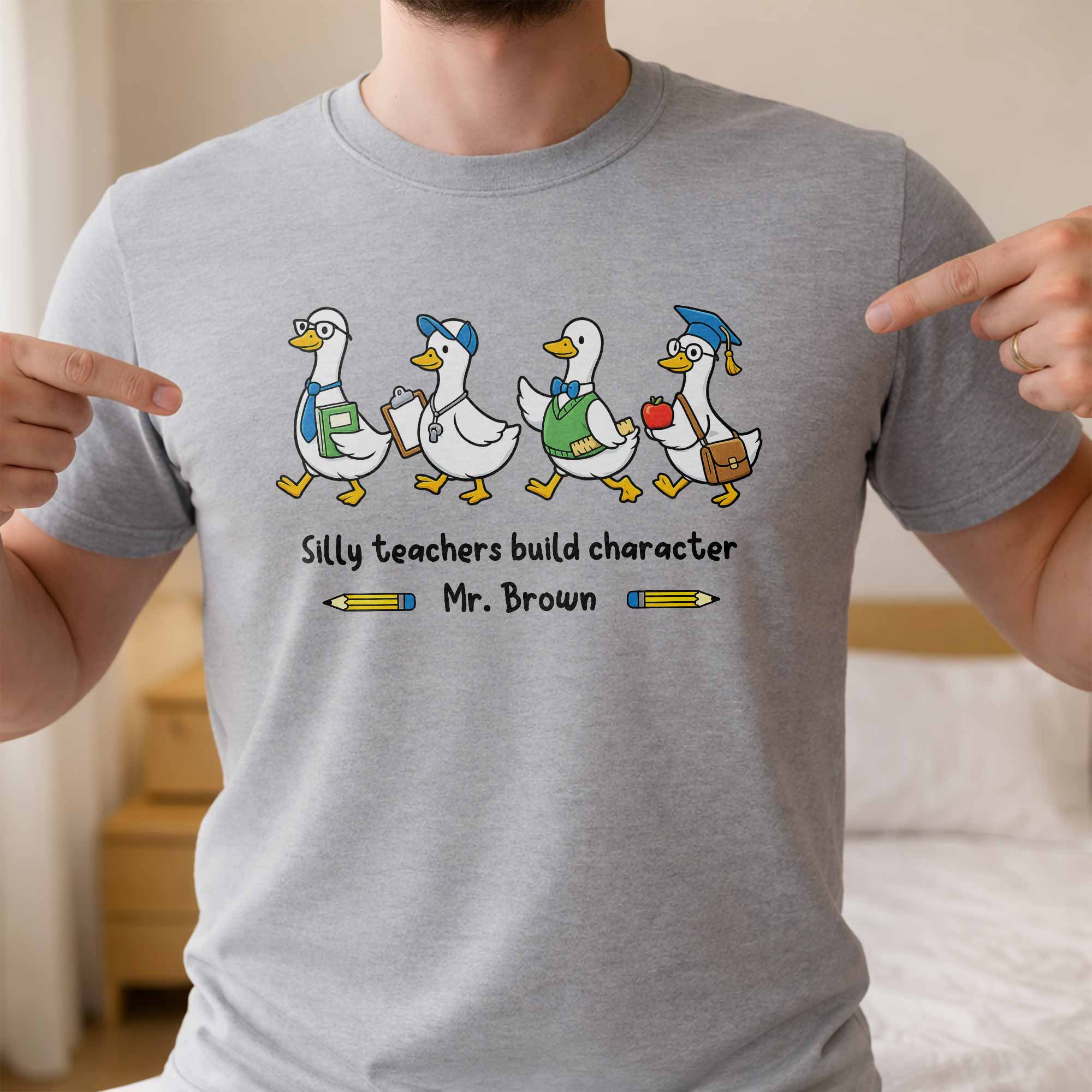 Personalized Teacher T-shirt Custom Name Gift for Educators Shirt GradoCreations