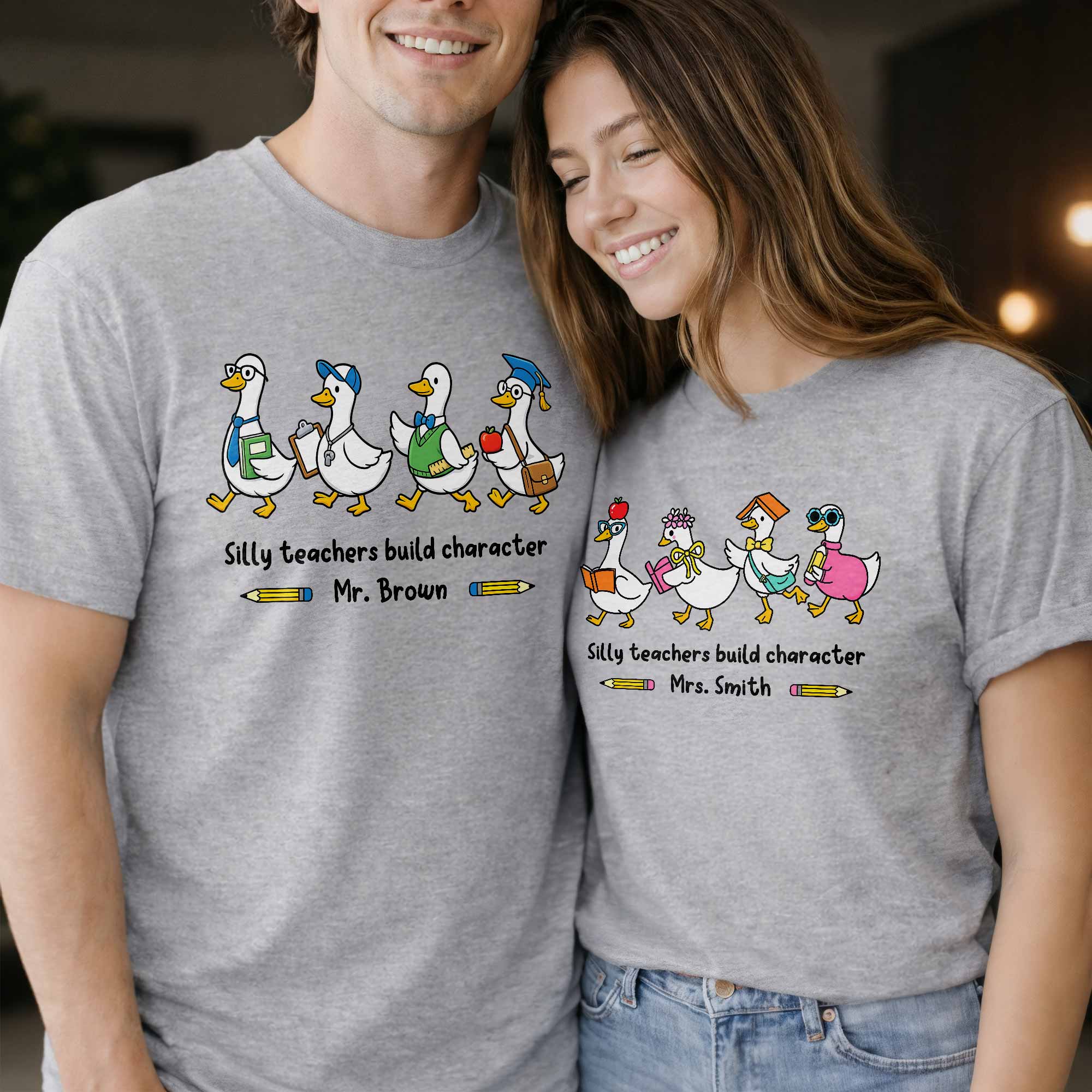 Personalized Teacher T-shirt Custom Name Gift for Educators Shirt GradoCreations