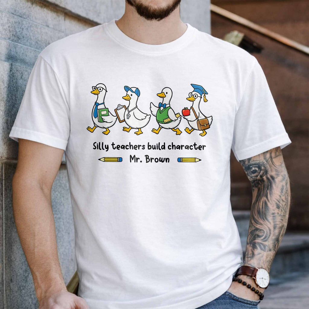 Personalized Teacher T-shirt Custom Name Gift for Educators Shirt GradoCreations