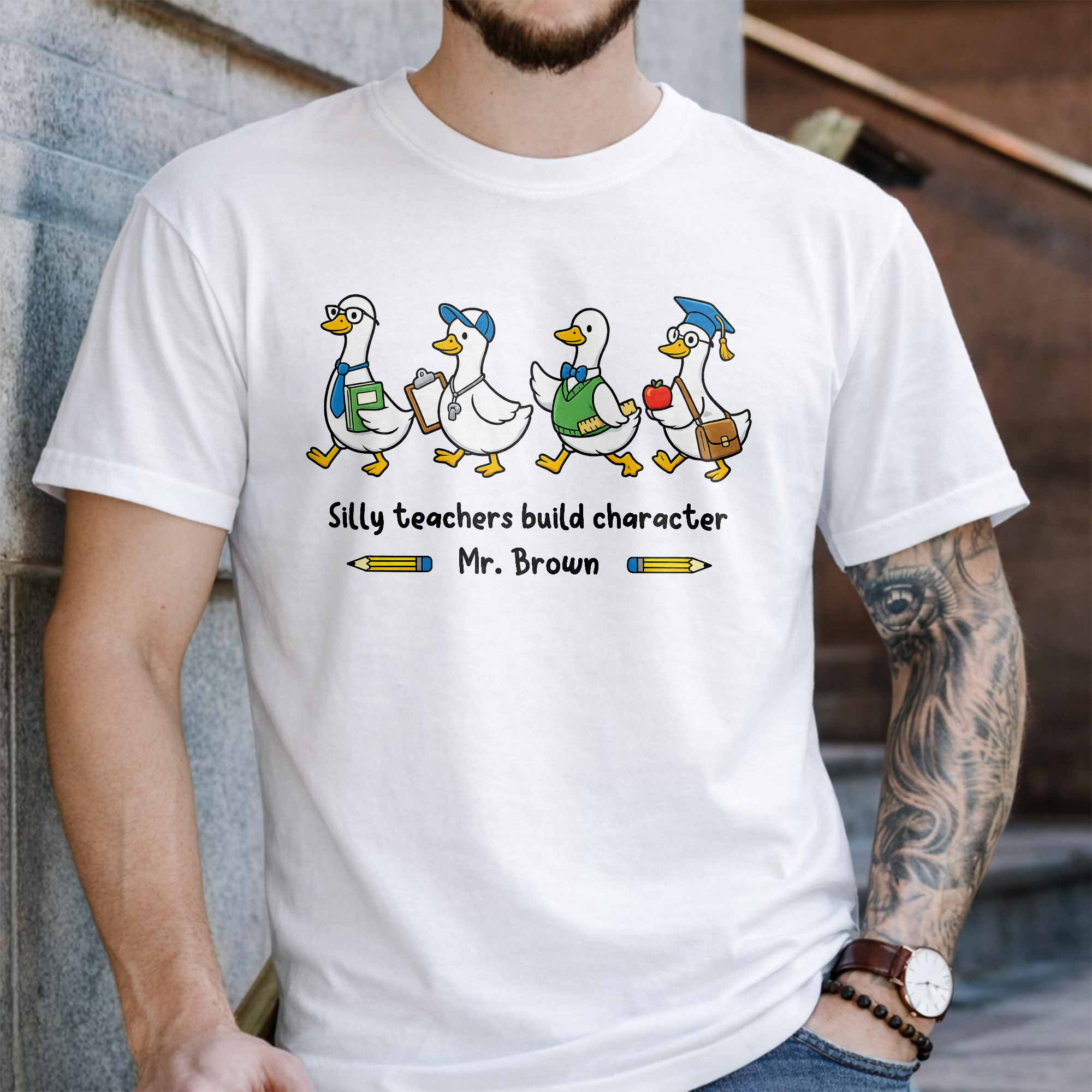 Personalized Teacher T-shirt Custom Name Gift for Educators Shirt GradoCreations