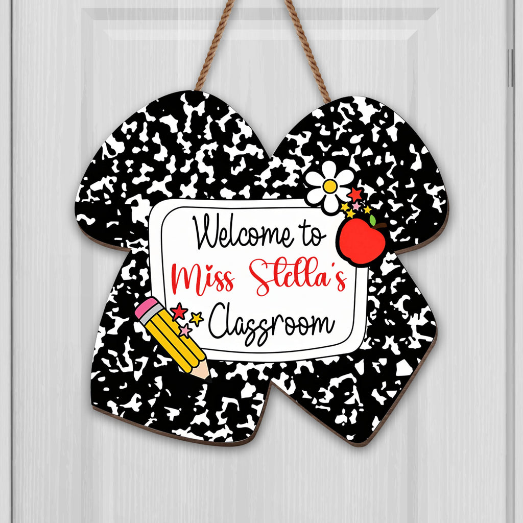 Personalized Teacher Wood Sign Custom Name Classroom Decor