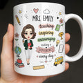 Personalized Teacher Coffee Mug Custom Name Gift for Educators Edge-to-edge Mug GradoCreations